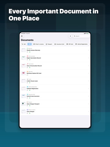 Document Tracker OCR Pro iPad screenshot
