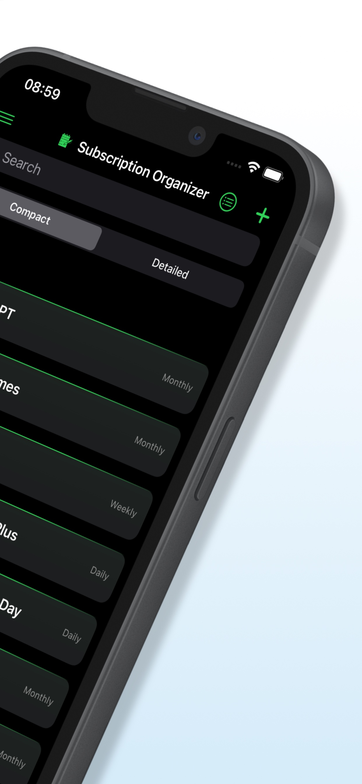 Subscription Organizer screenshot 2