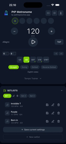 PtP Metronome screenshot