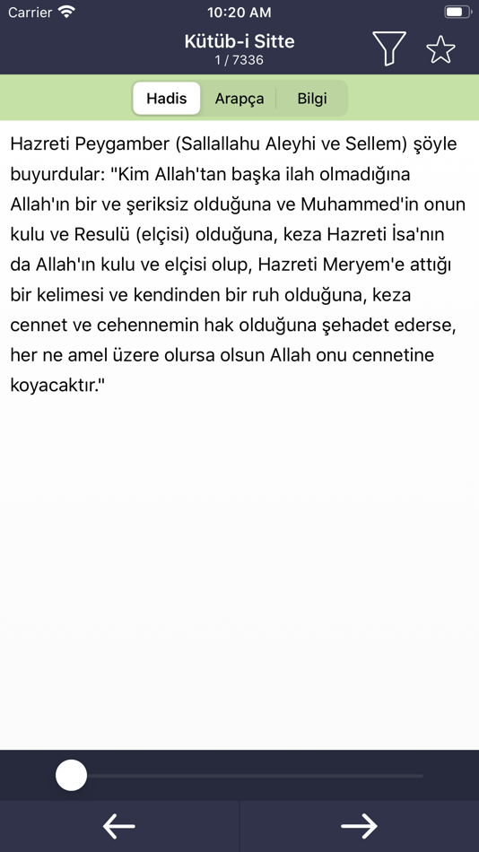 #1. Kütüb-i Sitte - Hadisi Şerif (iOS) Podle: CODEIDA BILGISAYAR YAZILIMLARI LIMITED SIRKETI