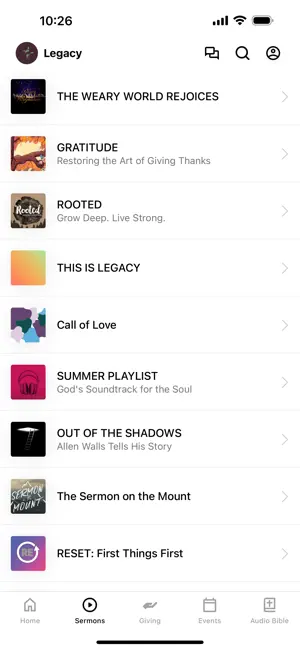 Legacy Christian Church App screenshot 2
