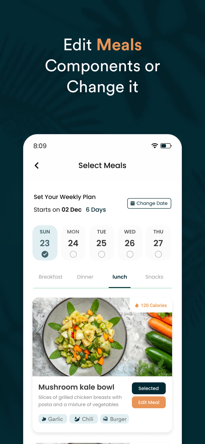 Evergreen Organics - Meal Plan