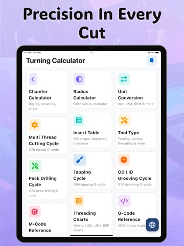 Turning Calculator Pro iPad screenshot