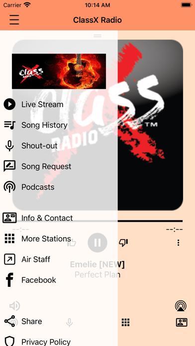 Screenshot #2 pour ClassX Radio Mobile
