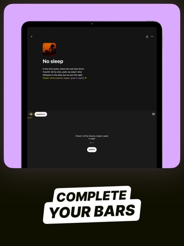 Lyric Studio - Rap Rhyme Maker iPad screenshot