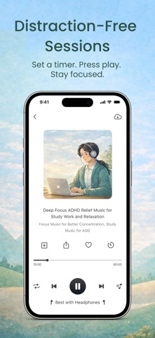 Focus Music & White Noise ADHD iPhone screenshot