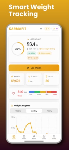 Karmafit: Weight & BMI Tracker Screenshot 1 of 9