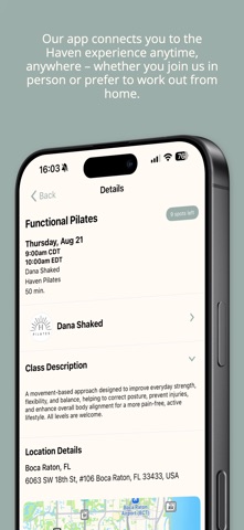 Haven Pilates FL Screenshot 5 of 5