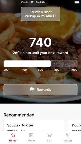 Parkview Diner app screenshot