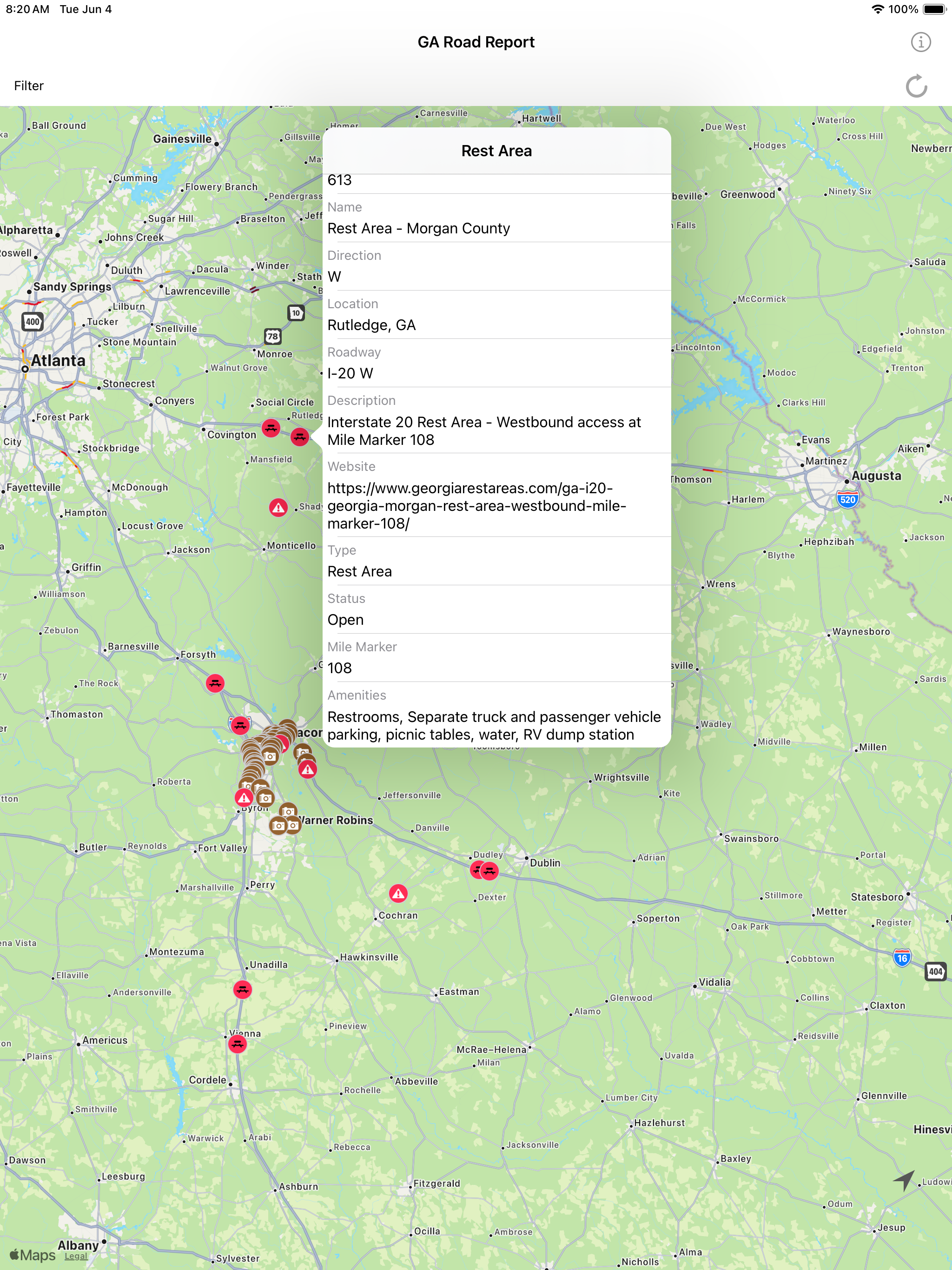 Georgia Road Report