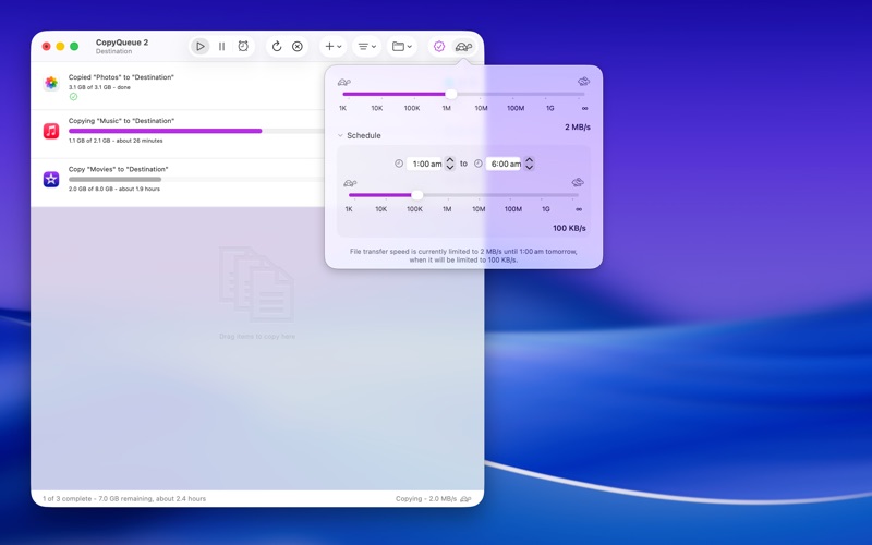 CopyQueue screenshot