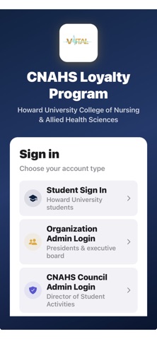 VITAL Loyalty Program iPhone screenshot