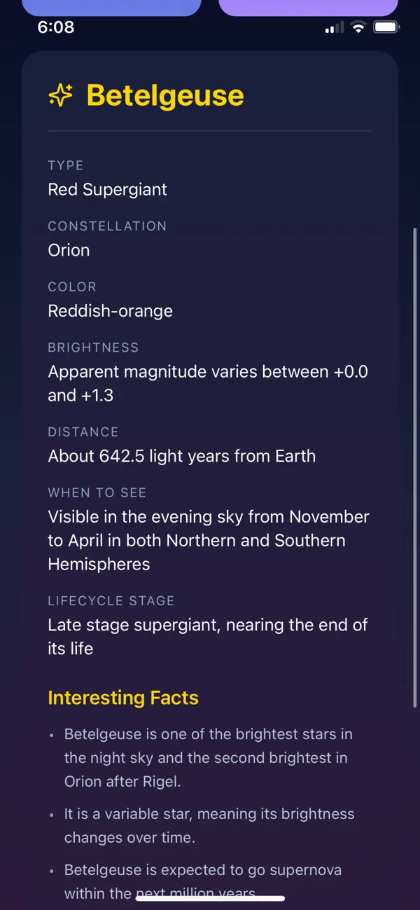 Screenshot #3 pour Identify stars with AI