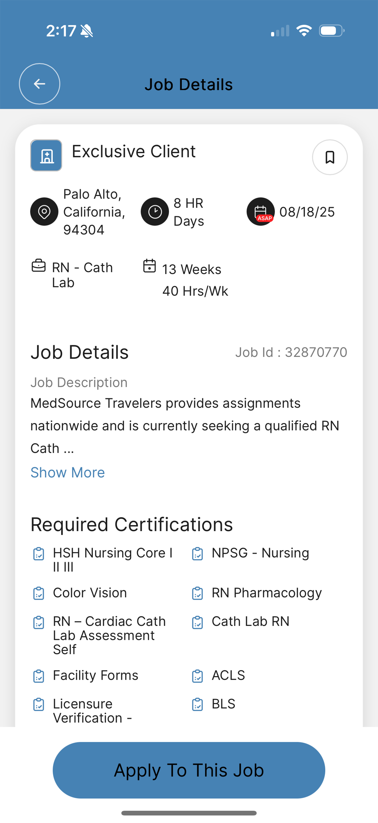 MedSource Travelers screenshot 3
