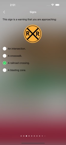 California Driver License Exam screenshot