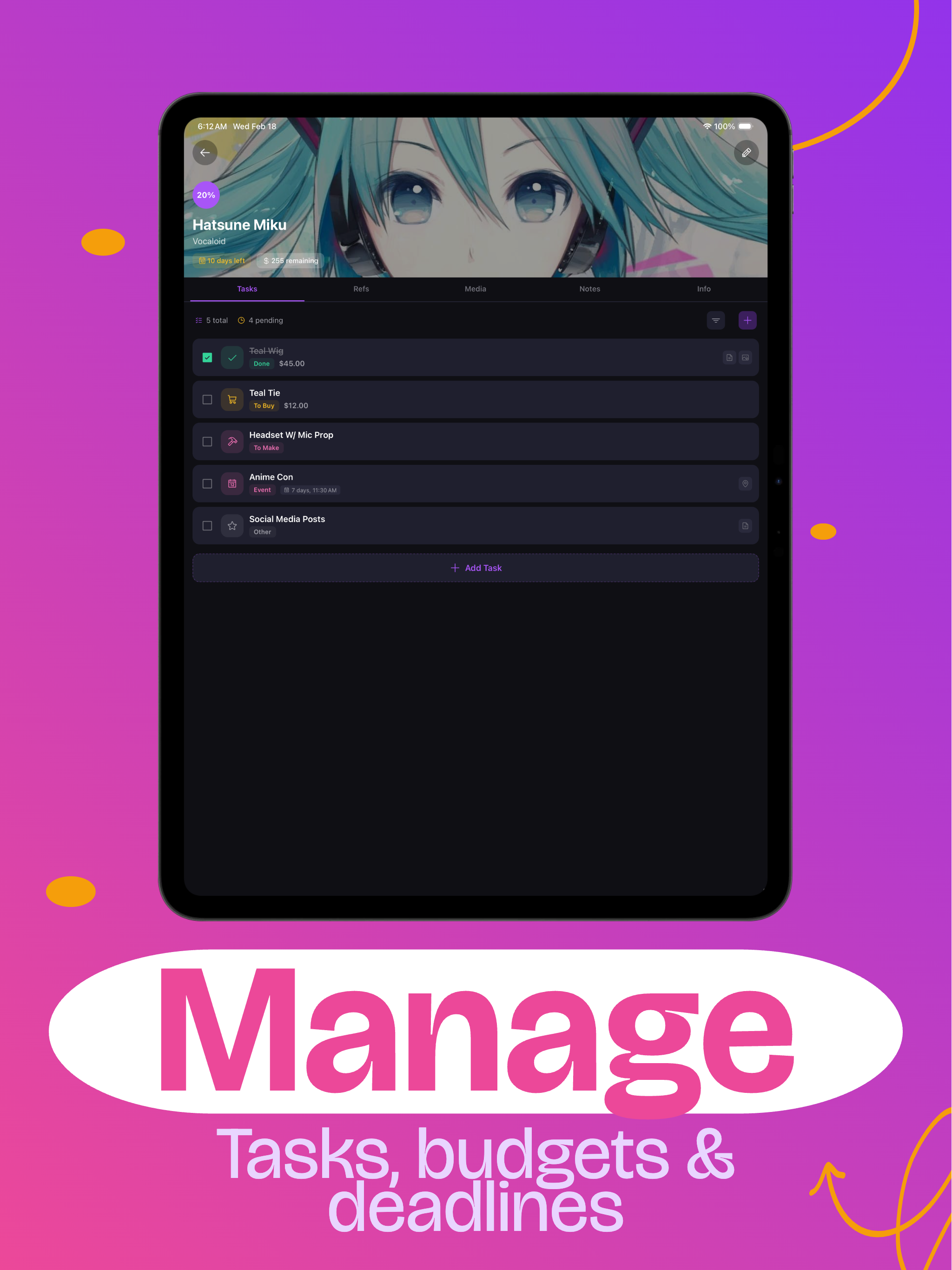 Cosplai - Cosplay Planner