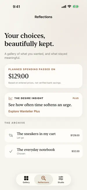 Wantelier: Mindful Wishlist screenshot 3