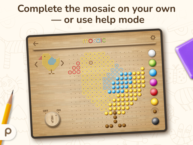 ‎Mosaic: peg puzzle for kids Screenshot