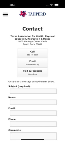TAHPERD: Texas HPERD Hub screenshot