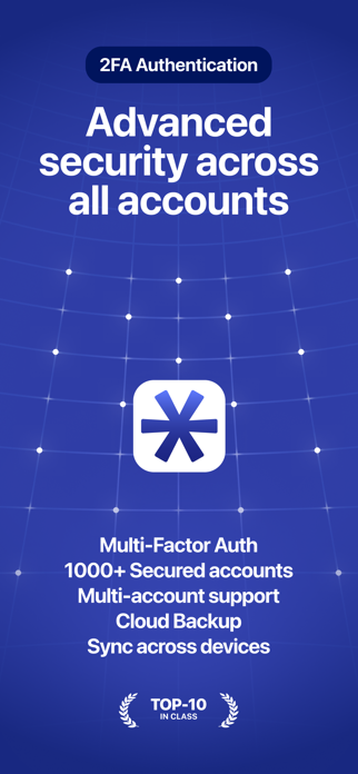 Authenticator App: 2FA MFA. Screenshot 1 of 4