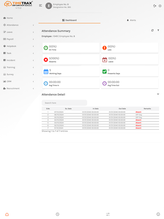 Screenshot #4 pour TimeTrax Mobile App