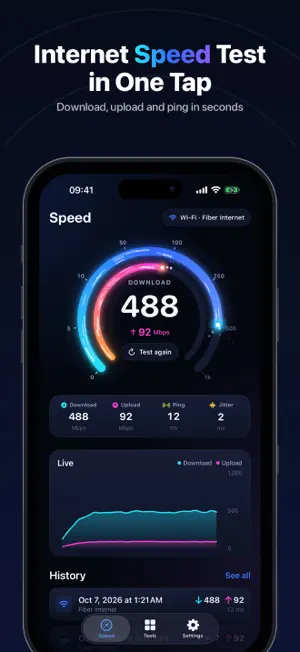 Speedy: Internet Speed Test screenshot 1