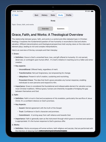 Theology -Quiz iPad screenshot