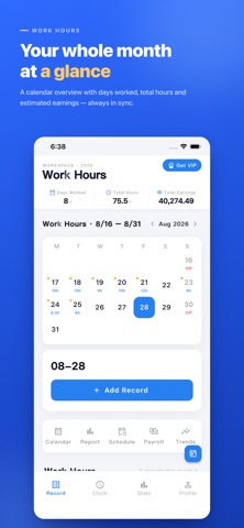 HourLedger: Time Tracker Screenshot 1 of 8