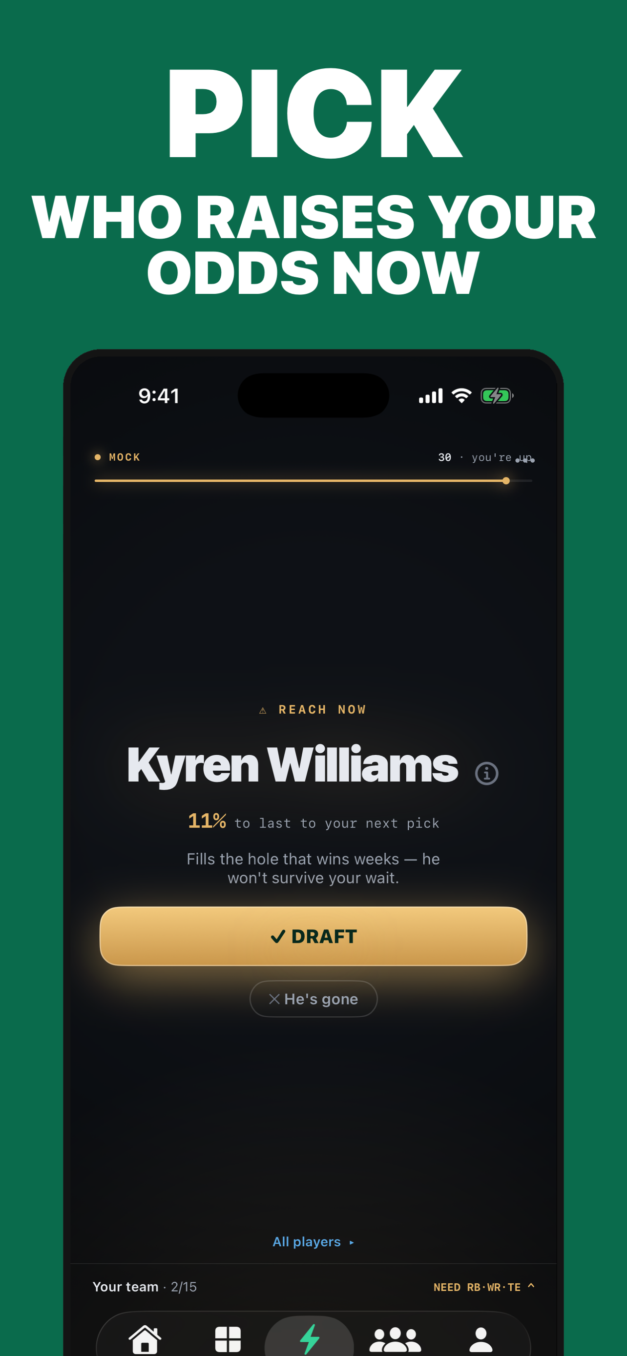 Fantasy Draft: DraftOdds screenshot 3
