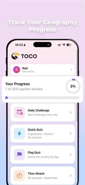 Capitals Quiz – TocoApps screenshot 1