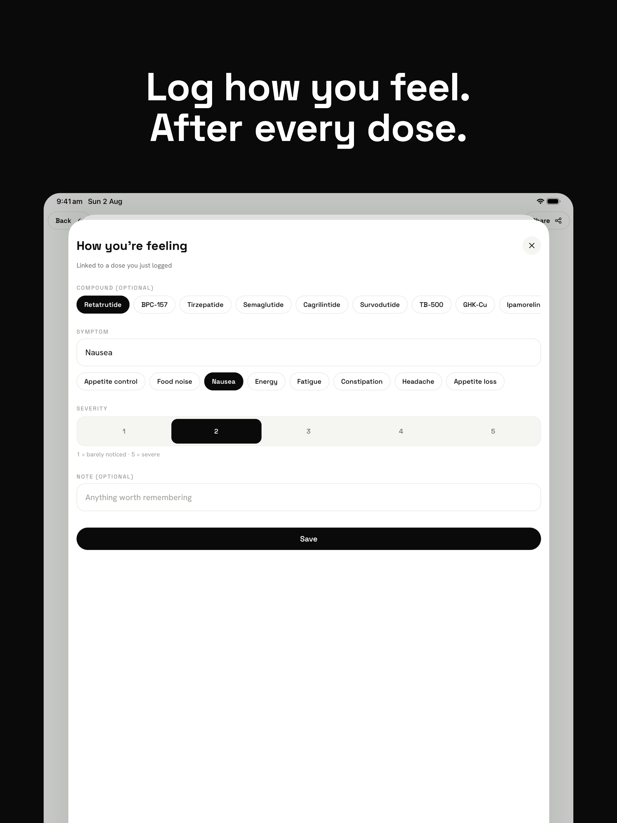 glp3 — Peptide Tracker screenshot 14