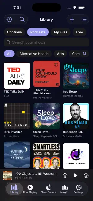 Lull Player: Podcasts & Books screenshot 1