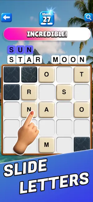 Word Slide Puzzle Vacation screenshot 1