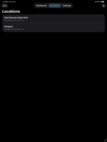 Astro Conditions iPad screenshot