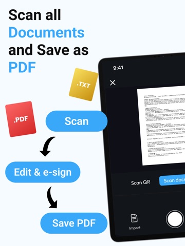 Document Scanner & PDF Scanner iPad screenshot