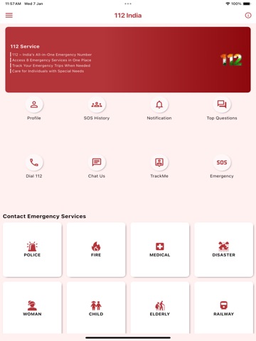 112 India iPad screenshot 2