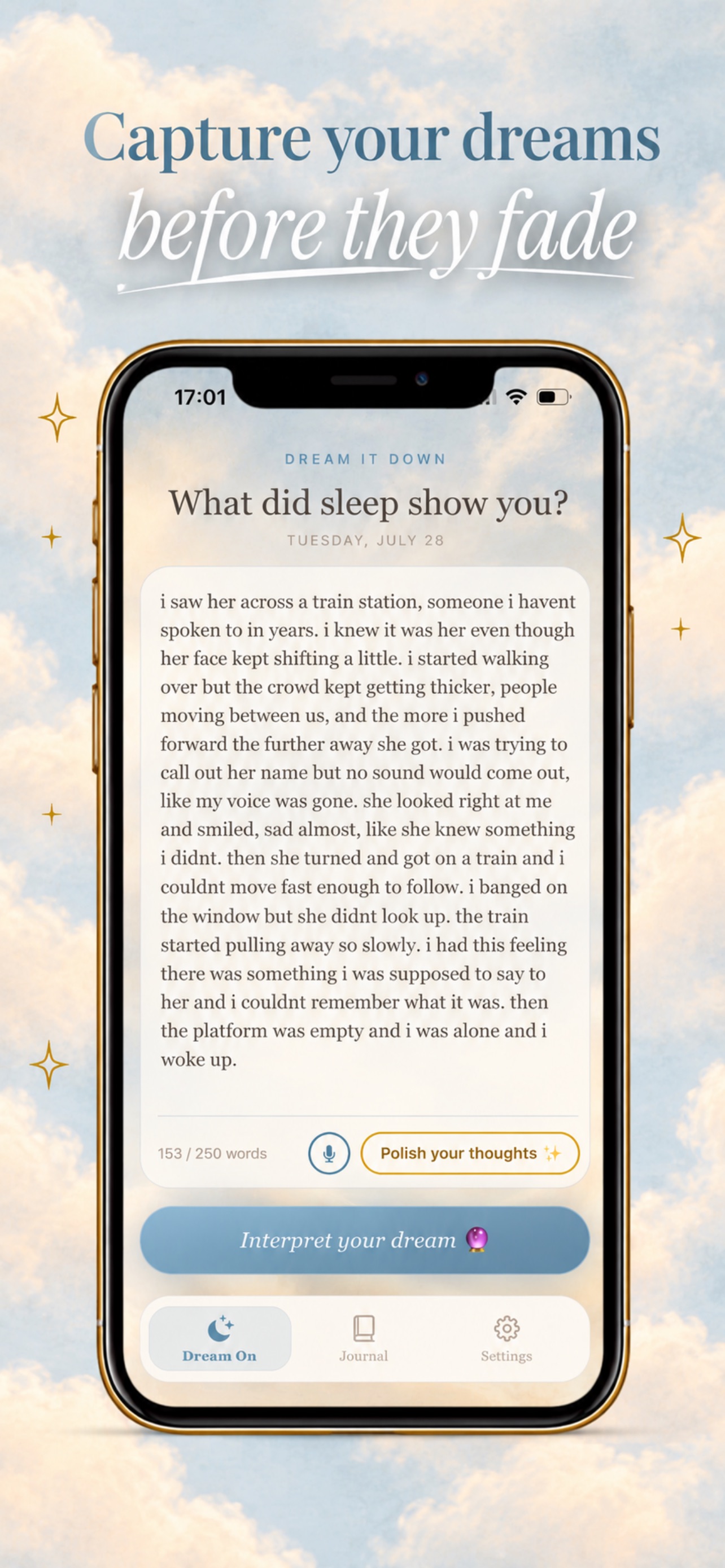 Screenshot 1 of Dream it Down: Dream Journal