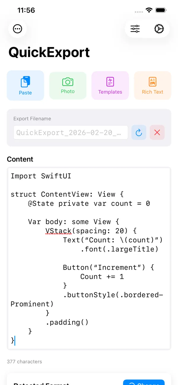 #5. Quick Export (iOS) Ved: JOHN DEAN MARTIN