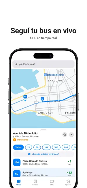 AhiVoy: Buses Uruguay screenshot 4