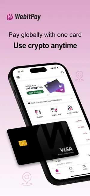 WebitPay: Crypto Card & Pay screenshot 1