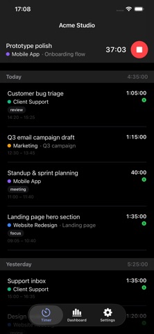 Timezen: Time Tracker Screenshot 4 of 5