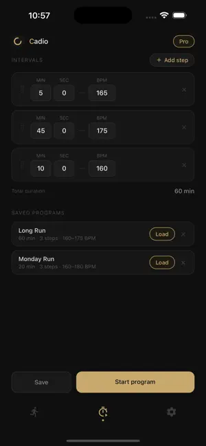 Cadio - Running Metronome screenshot 2