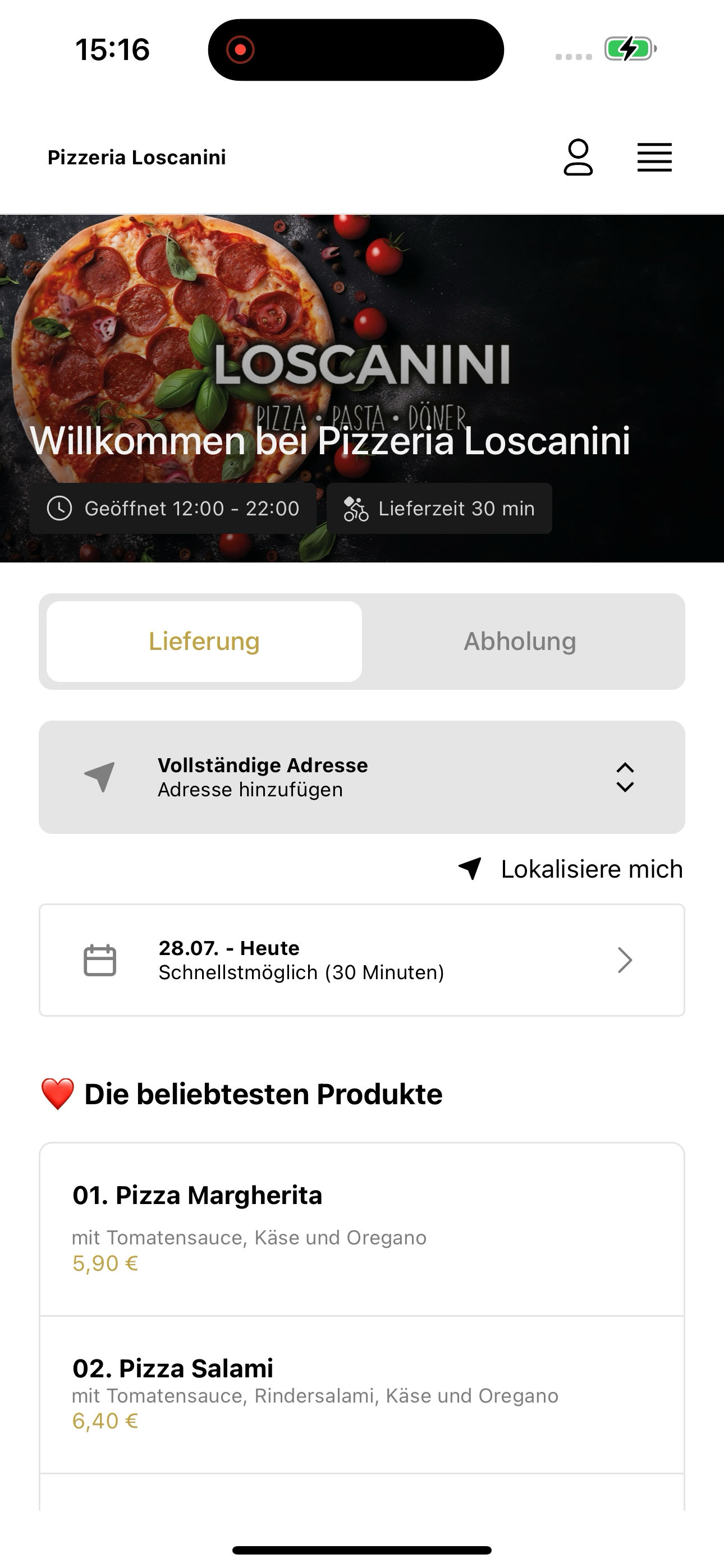 Pizzeria Loscanini Münster screenshot 6