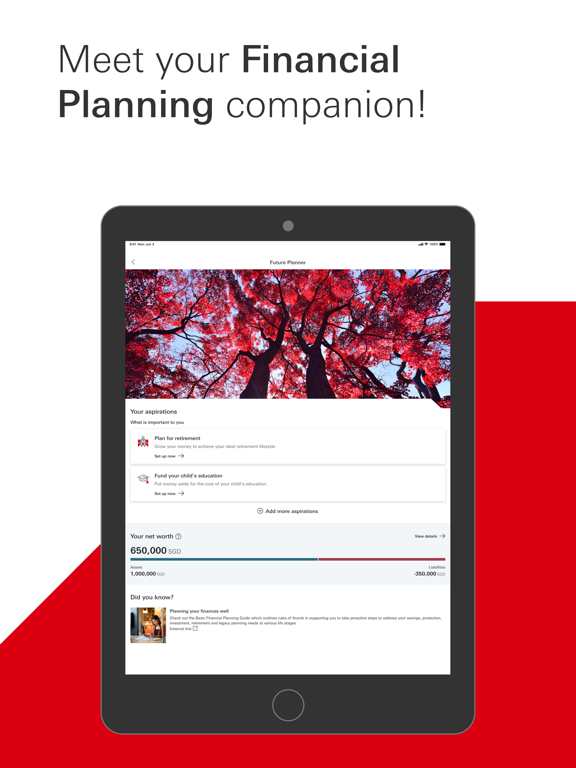 HSBC Singapore iPad screenshot 7 - Finance app