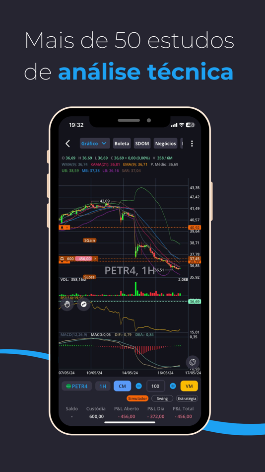 #3. RocketTrader: Ações e Trading (macOS) 由: Valemobi Consultoria Empresarial S/A