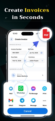 BizFlow: Invoice Maker & Bill iPhone screenshot