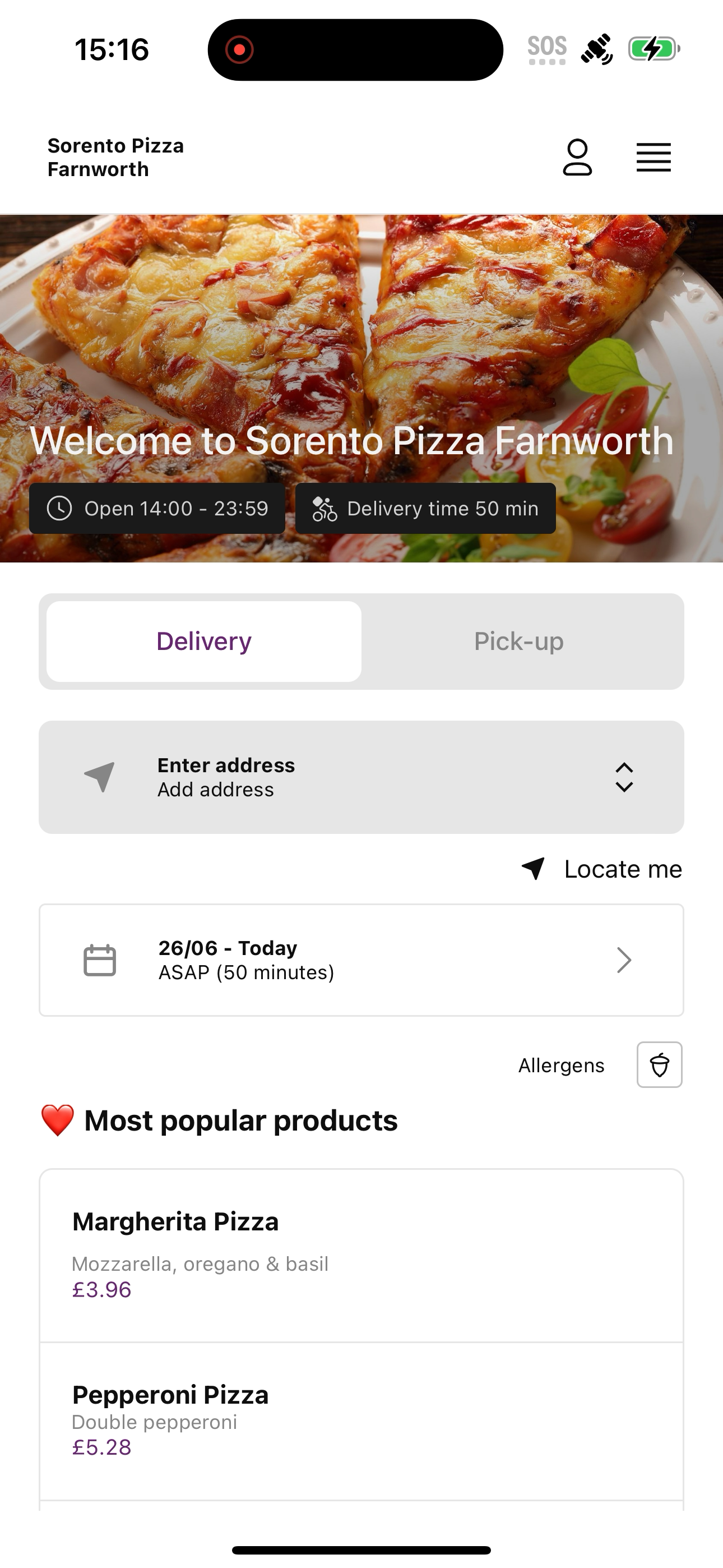 Sorento Pizza Farnworth