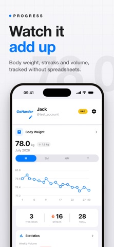 GoHarder - AI Gym Tracker iPhone screenshot