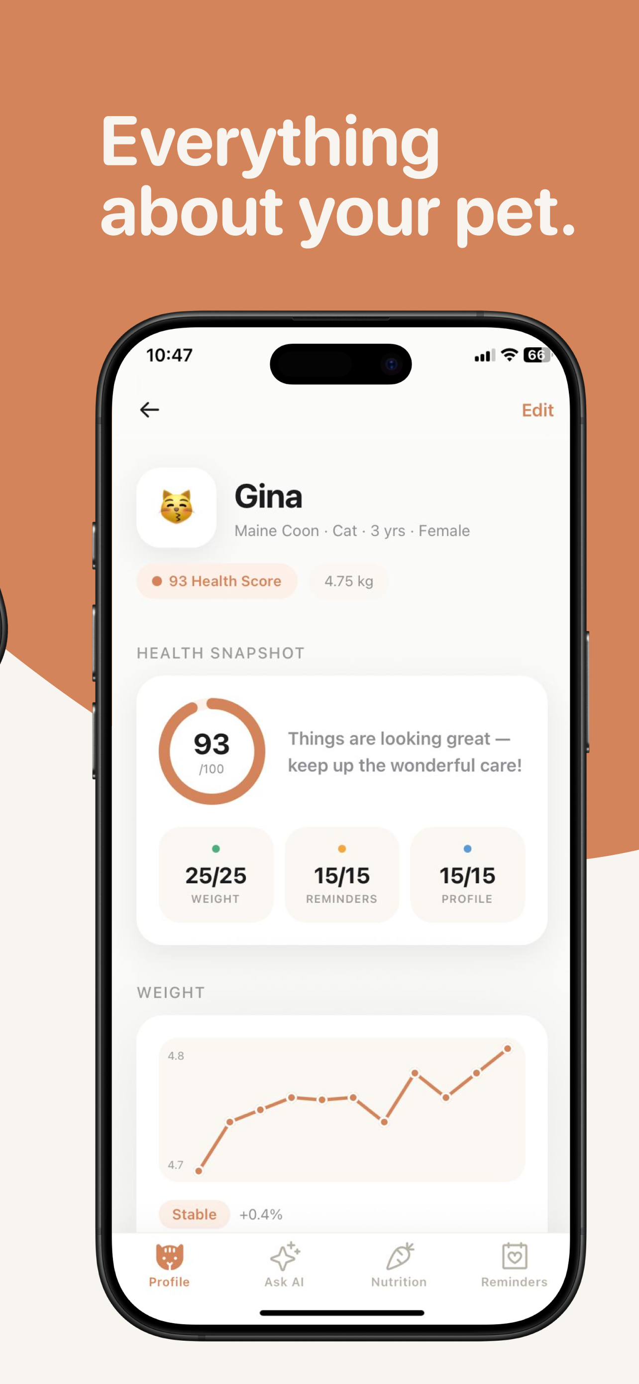 Dog & Cat Care Tracker - Petal