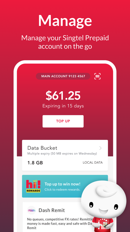 #1. Singtel Prepaid hi!App (iOS) 由: Singtel Idea Factory Pte Ltd